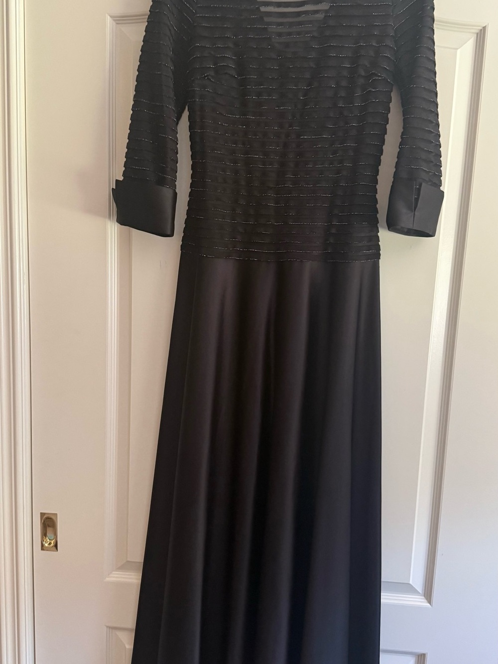 JS Collection ¾ Sleeve Black Ballgown 4